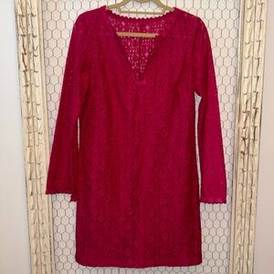 Trina Turk Lace Long Sleeve Dress